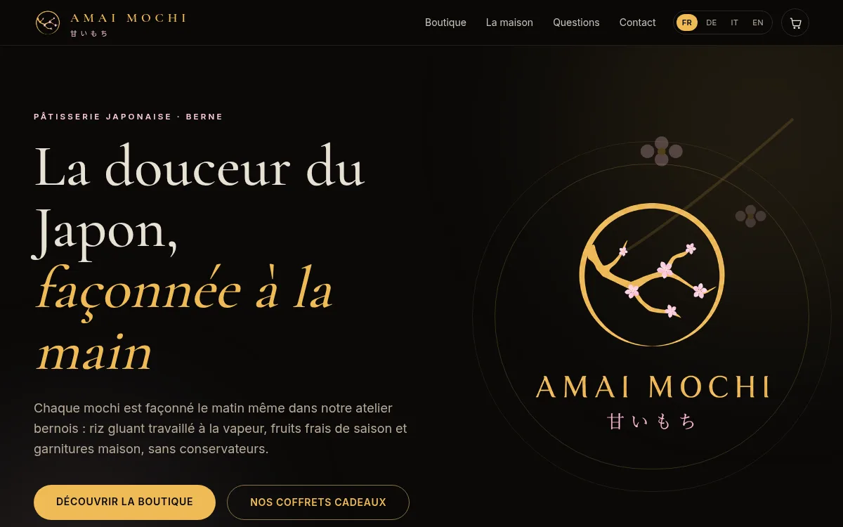 Aperçu du site Amai Mochi