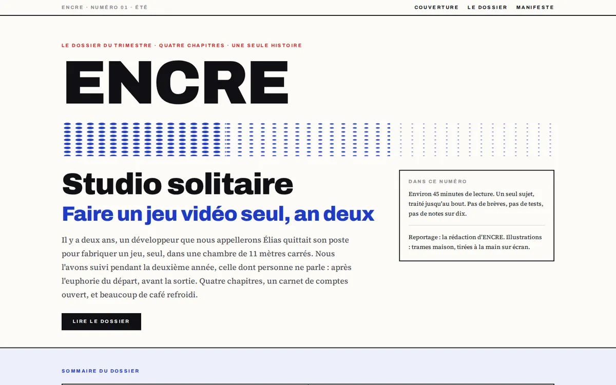 Anteprima della demo Encre