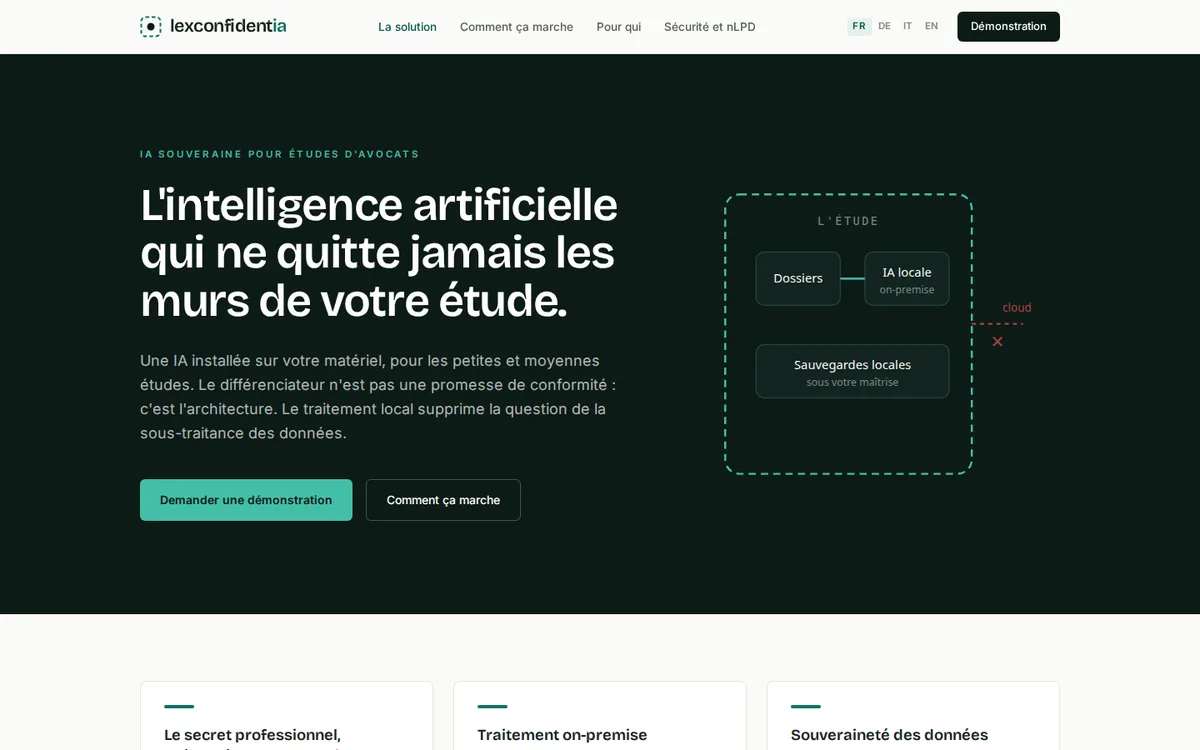 Aperçu du site LexConfidentIA